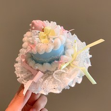 可愛蛋糕帽髮夾 派對拍照道具 生日頭飾, 大蛋糕, 1個