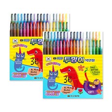 지구 투명이 샤프식 색연필, 2개, 36색