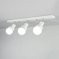 토탈맘모스 스틸 3등 천장등 주방등, 3등 화이트 주광색(LED램프포함)