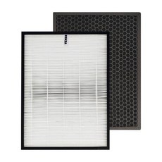 飛利浦 HEPA 活性碳濾網 適用 AC4558 AC3259 空氣清淨機, 1個, 1片抗敏HEPA+1片蜂巢活性碳, 濾網