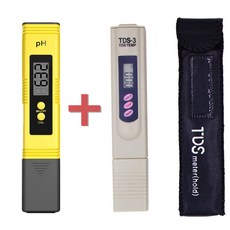 TDS 미터 0ppm 디지털 PH 측정기 01 고정밀 워터 테스터 14 LCD PPM 수족관 필터, 가방 포함 PH-TDS-3, 05 PH-TDS-3 with bag