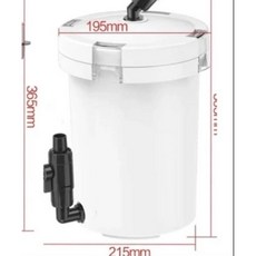 幸福水族 森森604前置過濾桶 附濾材 附水量調節閥, 1個, 白色桶身水管調節閥12/16mm