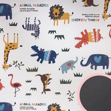 【禾季Her-Ji】台灣製專業透氣防水顆粒止滑墊 重複使用, 動物樂園(止滑顆粒款), 1個