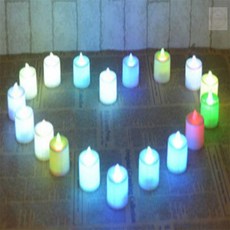 살루미스토어 칼라 점멸 LED 캔들 LED캔들