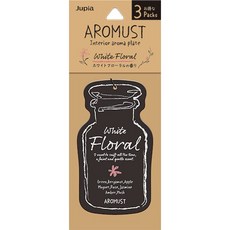 日本CARALL吊掛式紙卡香片(3入組)-車用香氛，三種味道選擇，持久清新, 1個, 4214 白柑橘