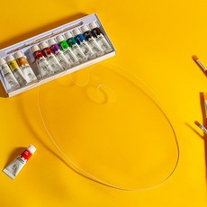 끄니스토어 아크릴 팔레트 20x30cm 타원형 페인팅 미술팔레트