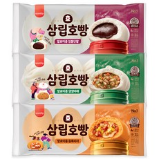 삼립호빵 3봉 세트 ( 정통 단팥호빵 + 야채호빵 + 피자호빵 ), 360g, 3세트
