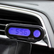 보드 LED 온도계 부착형 시계 차량용 대쉬 디지털, 상세페이지 참조, 1개
