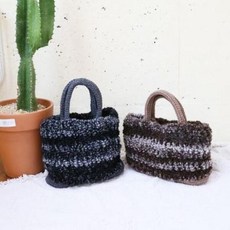 아트박스/러브컨츄리 뽀글이 토드백 만들기 DIY키트, 블랙톤, 1개