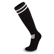 足球襪 長筒襪 透氣吸汗 運動襪 多色可選, 黑色(不需護脛,下5得6), 1個