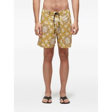 오스클렌 데이지 타일 버뮤다 쇼츠, 옐로우계열+화이트계열