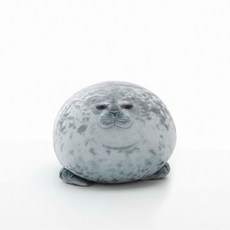 빌리네집 하프 물범 봉제 인형 대형 쿠션 바디필로우 쓸데없는 쓸모없는 선물 30cm 40cm, 그레이