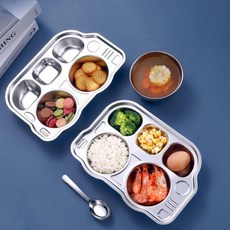 스텐 자동차 유치원 유아 식판 어린이 집, 스테인레스