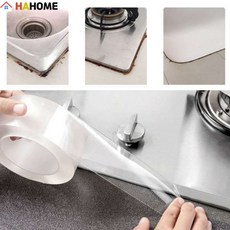 투명 방수 테이프 틈새 차단 테이프 실리콘 방수 테이프 주방 방수 테이프, 폭3cm×길이3m×두께0.5mm