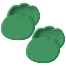잼먹 실리콘 이유식 흡착볼, 그린, 2개