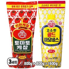 오뚜기 고소한 골드마요네즈+ 케찹, 3세트, 1.6kg