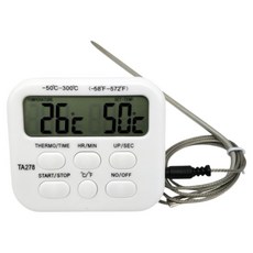 TA278 警報式電子溫度計/計時器 -50°C~300°C, 1個
