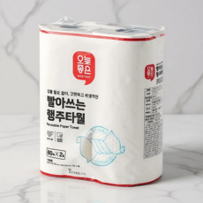 오늘좋은 빨아쓰는 행주타월 80매X2롤, 기본선택