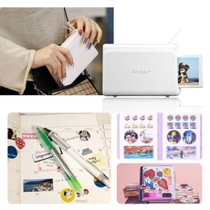 Pricker+ 무선 휴대용 포토 스티커 프린터 | 5가지 인쇄 모드 | 맞춤형 컬러 스티커 카트리지 | DIY 스티커 용지 10장