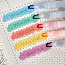 더블헤드 형광펜 5종 세트 컬러 선택형 감성 문구 다꾸펜, 캔디컬러