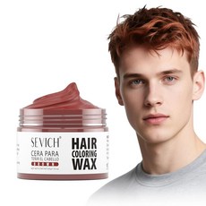 SEVICH 임시 헤어 컬러 왁스 블랙 여성 남성용 인스턴트 색상 프리미엄 기름지지 않음 쉬운 척 여행용 사이즈 할로윈 날 코스프레 파티에 적합 50g [호환], 브라운