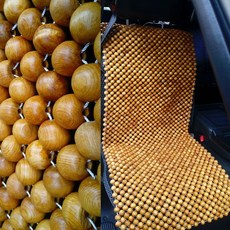 나무 구슬시트 1P 알방석 통풍 지압 피로감소, 1개, 나무색