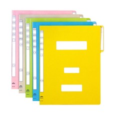 삼정 정부화일 칼라정부화일 종이화일 문서철 화일철 A4 F330 삼정파일스, 연두(5팩/50매), 1개