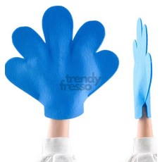 응원 펠트 손바닥장갑 대형30cm 블루 체육대회 운동회