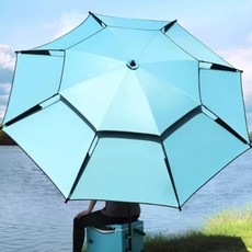 타오진 2층 8각 파라솔 휴대용 방수 야외 낚시 캠핑 파라솔, 파란색