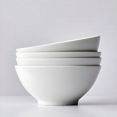 Modern House 時尚質感麵碗, 白色, 4個