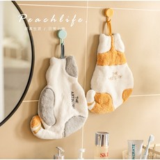 貓咪擦手布2入 貓咪背影 造型擦手巾 吸水毛巾 擦拭布 玻璃清潔 可愛 貓奴 貓主, 1個, 黃貓2入