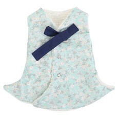 핑키핑크 반려동물 꽃배자, 민트, 1개