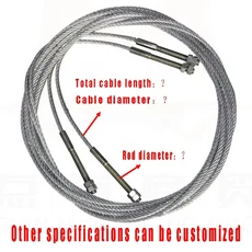 1조각 자동차 엘리베이터 8mm 강철 케이블 리프팅 지원 사용자 정의, 10 YELLOW