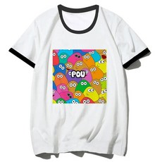 포우 여성 만화 스트리트 웨어 디자이너 티셔츠 일본 Y2K 의류, XL, [04] 13082