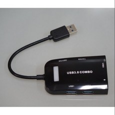 高速3.0 USB 加HUB TF讀卡機 SD讀卡機, 1個, 黑色3.0, 黑色3.0
