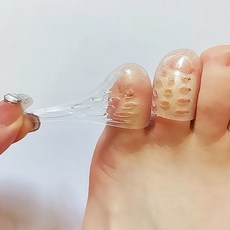 1P 실리콘 발가락양말 골무 새끼발가락 눌림, 1개