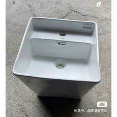 掛牆式一體陶瓷洗手盆 壁掛式洗臉盆 小戶型 白色, 主圖所示, 1個