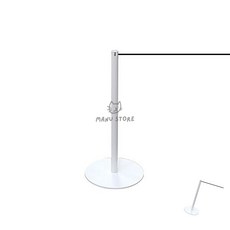 빌바오 로프 슬림차단봉 높이고정 400mm 화이트 로프1M 가이드라인 극장, 브라운1m, 브라운, 1개