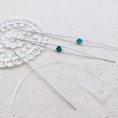 Big eye 비즈바늘 3가지 사이즈 3개 배바늘 비드바늘, 1개