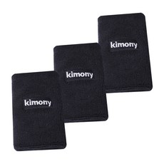 키모니 스포츠 밴드 30수 코튼 땀흡수 긴 손목아대, 블랙, 3개