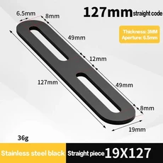 가구 모서리 1Pcs 스테인레스 스틸 스트레이트 앵글 브래킷 블랙/실버 두꺼운 180도 플랫 고정 커넥터 가구, 03 A2