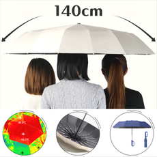 초대형 골프우산 3단자동 접이식 우양산 자외선차단, 140cm 30K 네이비, 1개