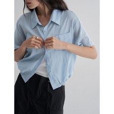 에잇세컨즈 8SECONDS 도비 반소매 셔츠 스카이 블루 115865AY2Q 141623