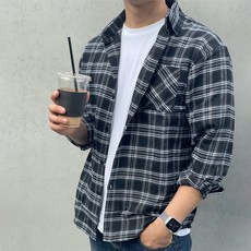 STYLIVE 一般版型男士格紋襯衫