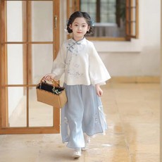 漢服女童2026夏裝新款兒童新中式套裝兩件套春夏季中國風日常穿