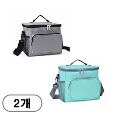 차쿠 보온보냉 가방 아이스 가방 피크닉 도시락가방 런치백 보냉가방 쿨백 1+1, 그레이+스카이, 1개