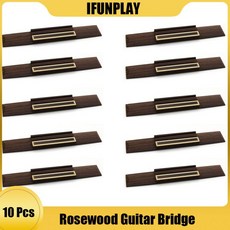 10PCS 클래식 기타 로즈 우드 브리지 6 문자열 185mm x 30mm 슬롯