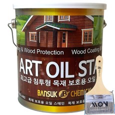 어서와마켓 오일스테인 나무 니스 데크 테라스 목재 방부목 페인트 오일스텐, 월넛, 1개, 4L, 4리터