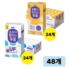 소화가잘되는우유 오리지널 190ml 24개 + 바나나 190ml 24개