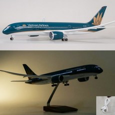 베트남항공 B787 비행기 모형 항공기 여객기 다이캐스트 1:130, 고급형(소리인식 LED조명), 1개